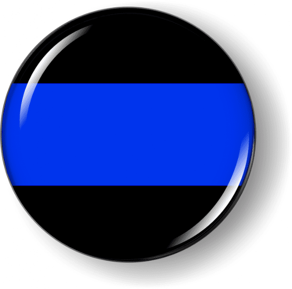 Thin Blue Line Domed Emblem